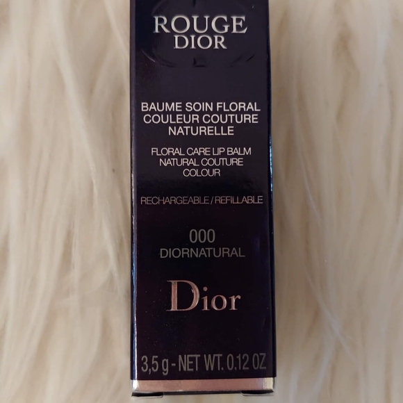 💋FIRM! NWT DIOR ROUGE DIOR 000 DIORNATURAL SATIN LIP BALM - Picture 3 of 16